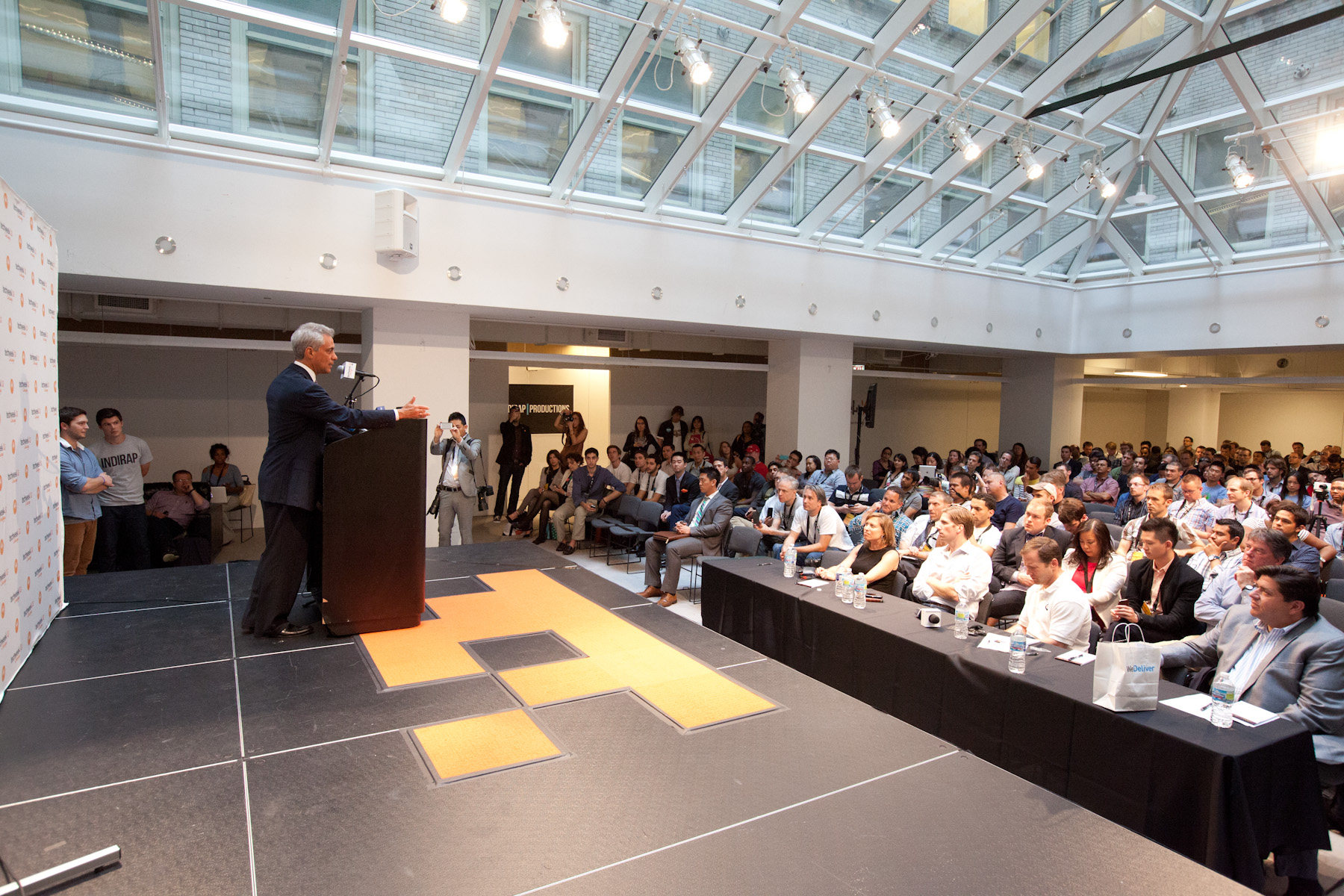 Mayor Emanuel speaks at the third annual Techweek Summit in Chicago.